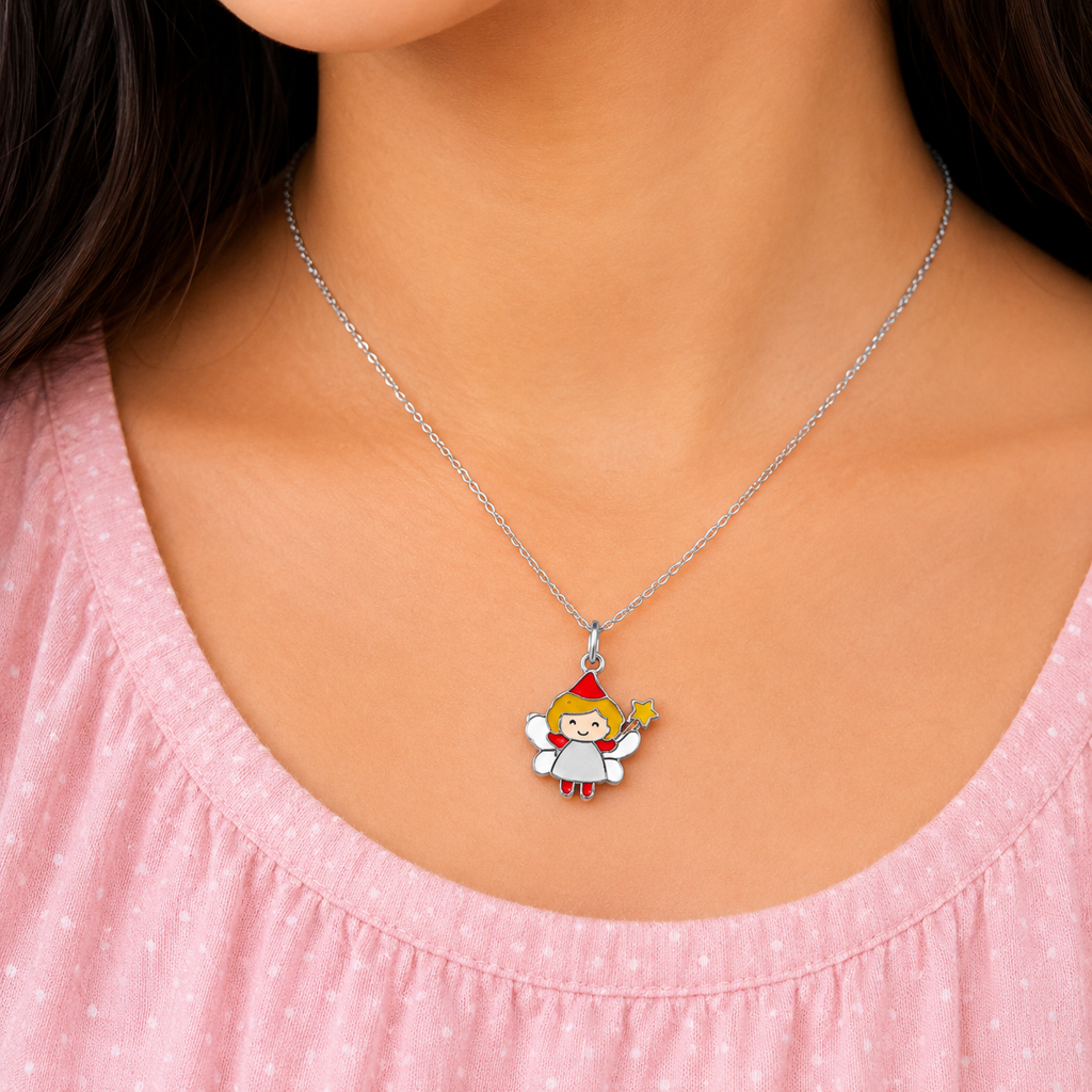 925 Silver Fairy Magic Pendant Necklace : PH05970