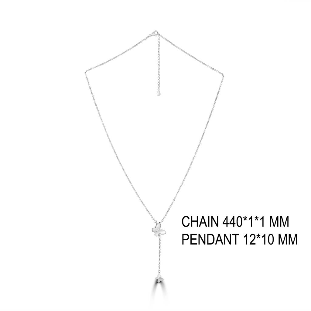 925 Pure Silver Charming Butterfly Chain Pendant : CP1030