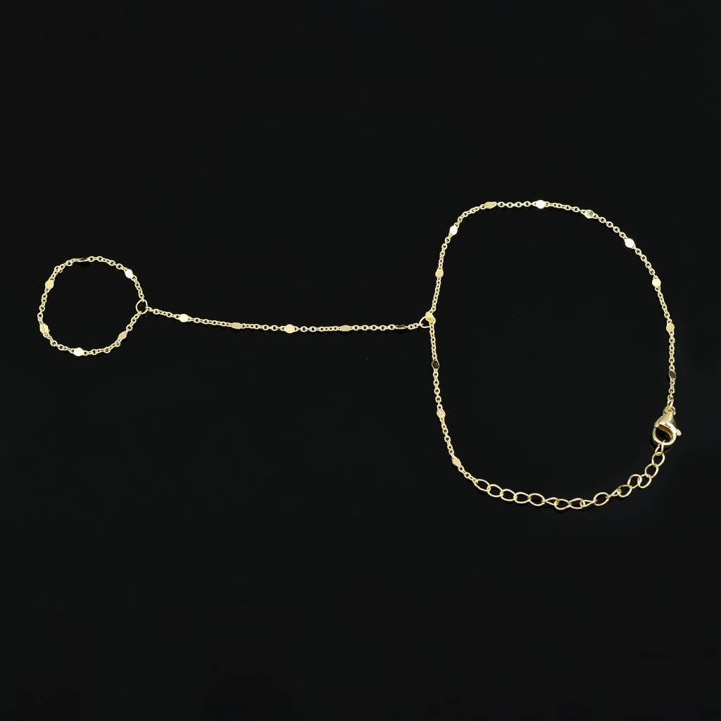 Golden Grace Wrist-To-Finger Chain : NHBRGPNA26