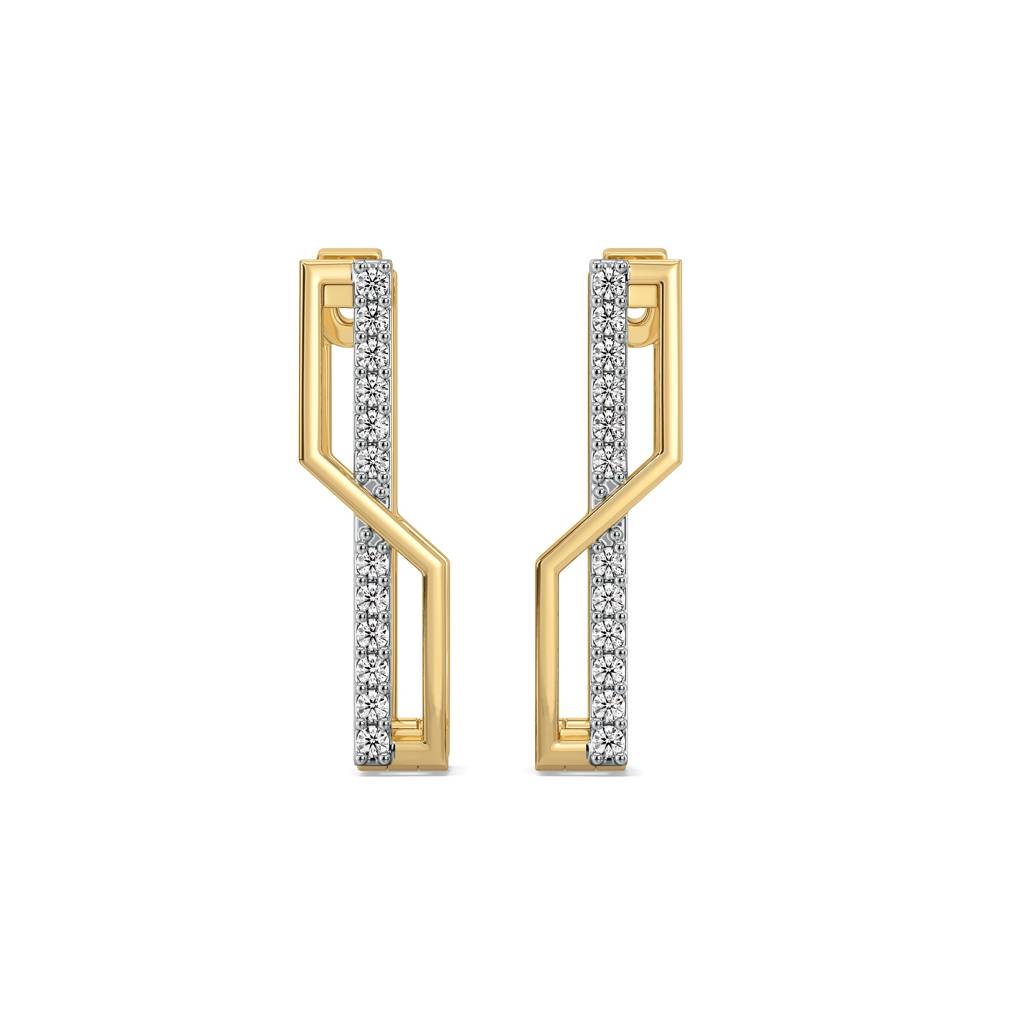0.3Ct Lab Grown Diamond Earring In 18Kt Gold Vermeil : LLER0157