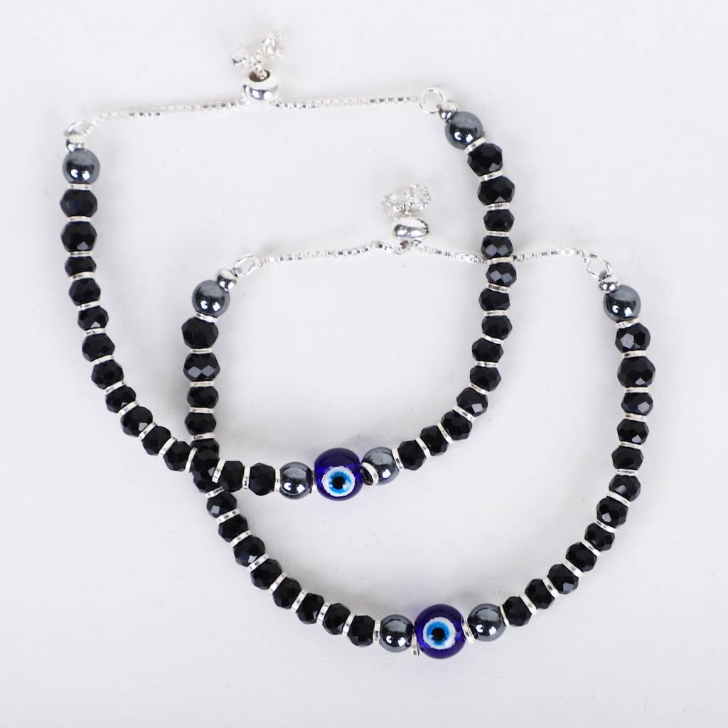 Delicate Baby Nazariya With Black Stones For Protection : NZ-BK-8928-BY