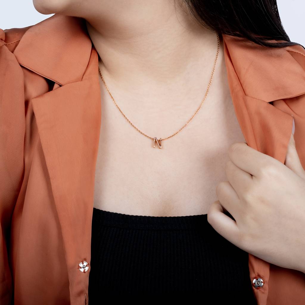 Noble N Initial Necklace : GIN144