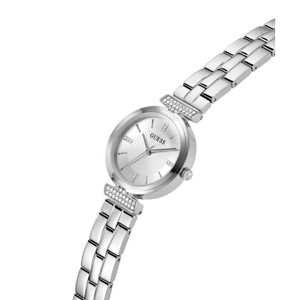 Guess Round 28Mm Silver Dial Analog Women Watch - Gw0762L1 : GW0762L1