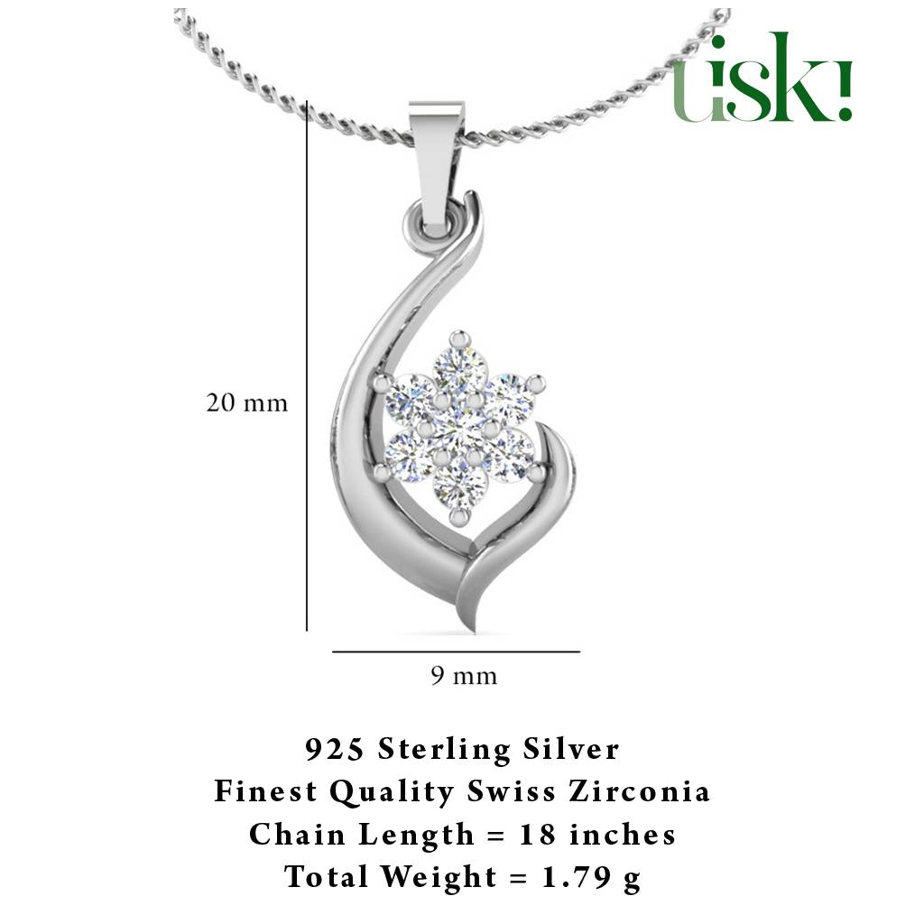 Iski Uski 925 Sterling Silver Swizzle Pendant
