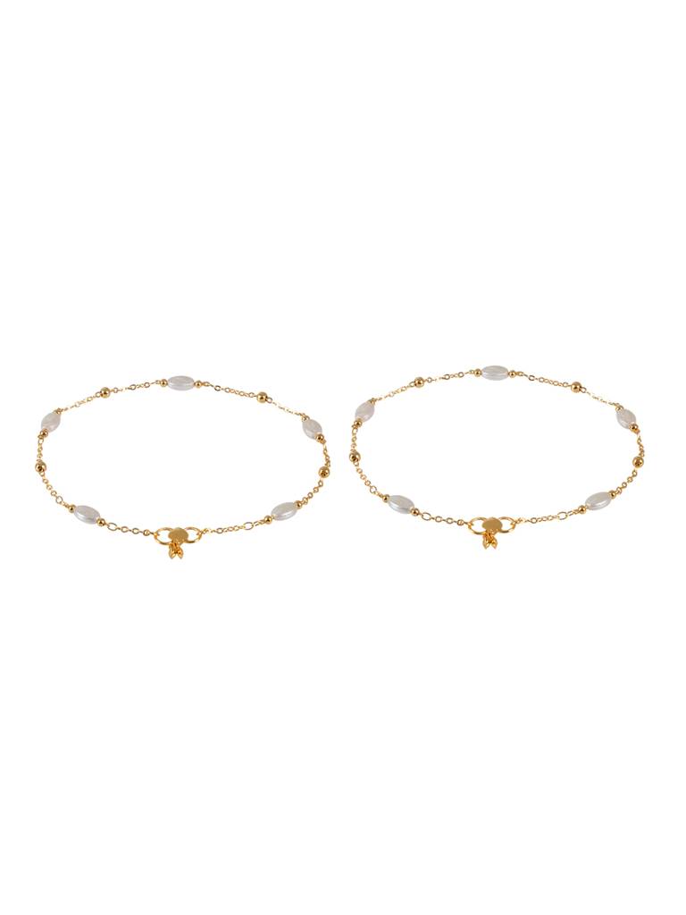Firoza Pearl Wave Anklets : ANKLET1651