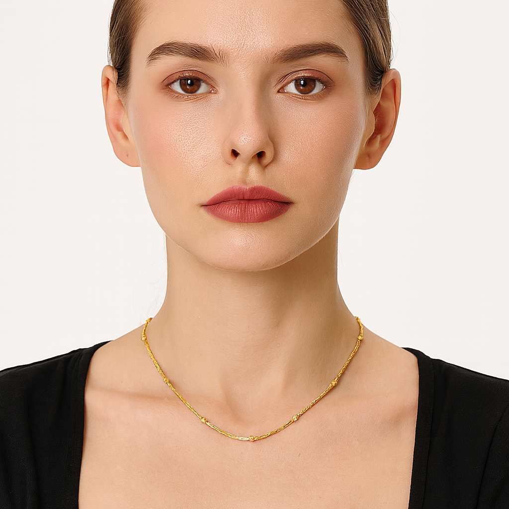 Beaded Chain - 18K Gold Plated : PDTTT069