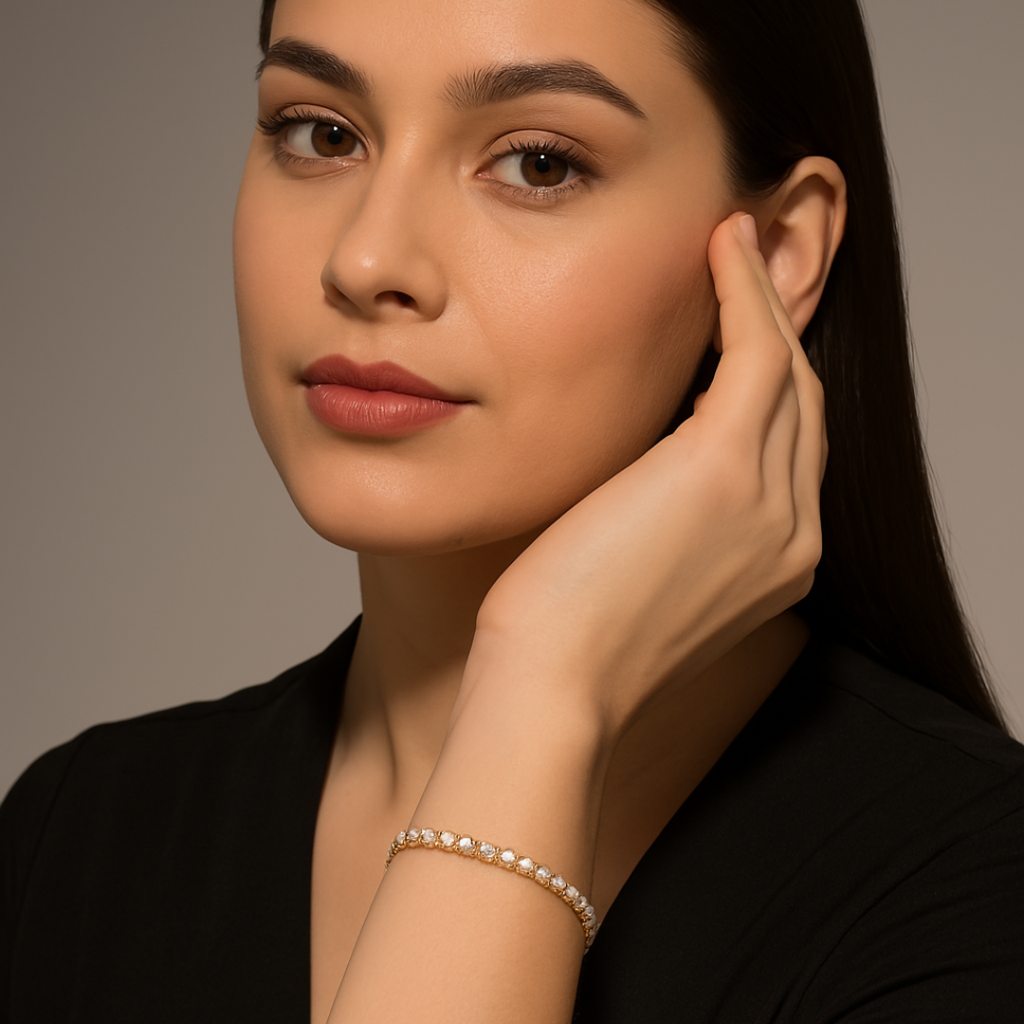 Pino Zirconia Tennis Bracelet - 18K Gold Plated : BRTTT060