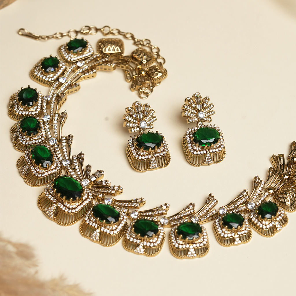 Mehendi Polish Designer Ad Necklace Set : CAO0222TOF