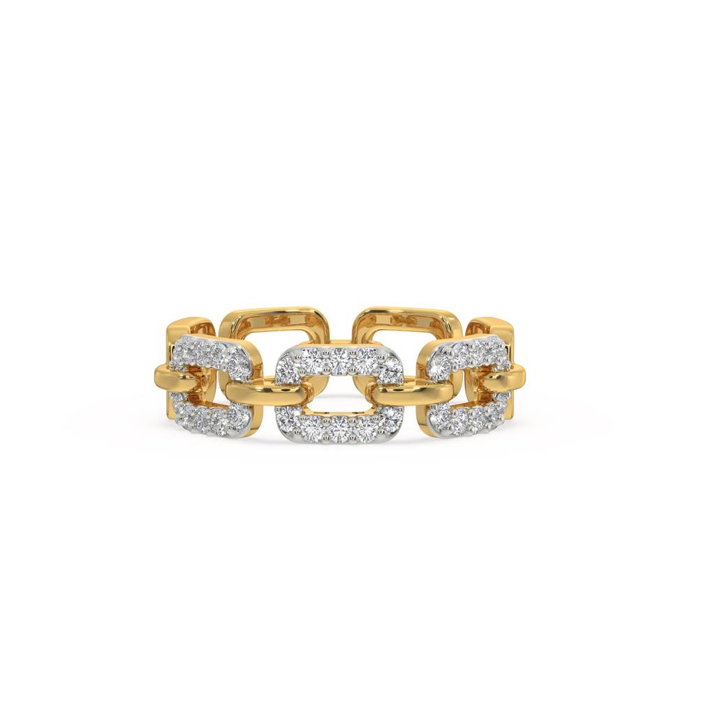 0.26Ct Lab Grown Diamond Ring In 18Kt Gold Vermeil : LLRG0100
