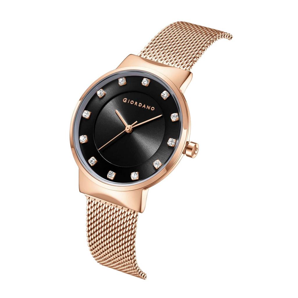 Analog Stylish Watch For Women | Water Resistant Simple And Fashion Watch Round Shape With Stainless Steel Case Wri : A2062-11