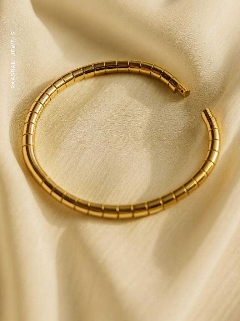 18K Gold Plated Stackable Bracelet Set – Set Of 3 : CBR013GPS