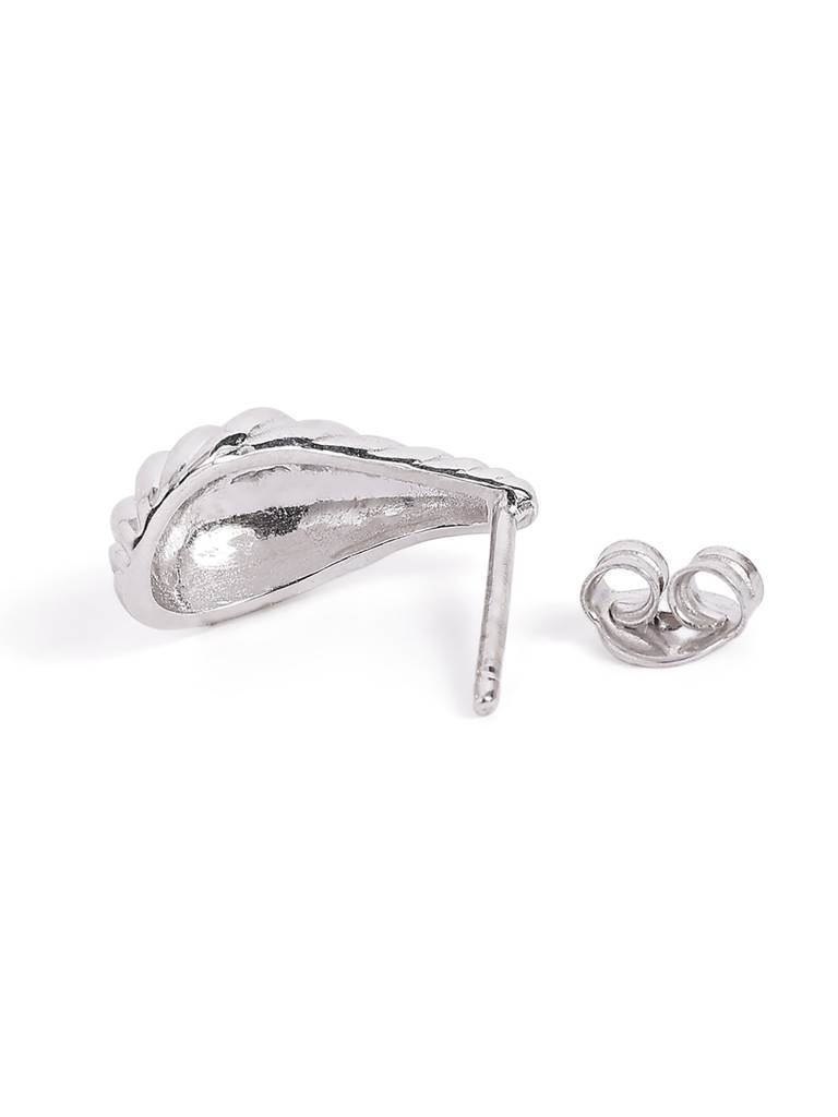 Rhodium Plated Seashell Mini Stud Earring : FJE5848