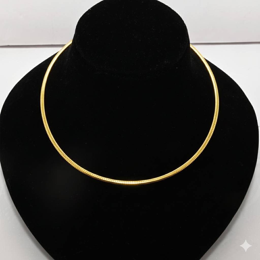 925 Pure Silver Golden Neck Chain : CH1010