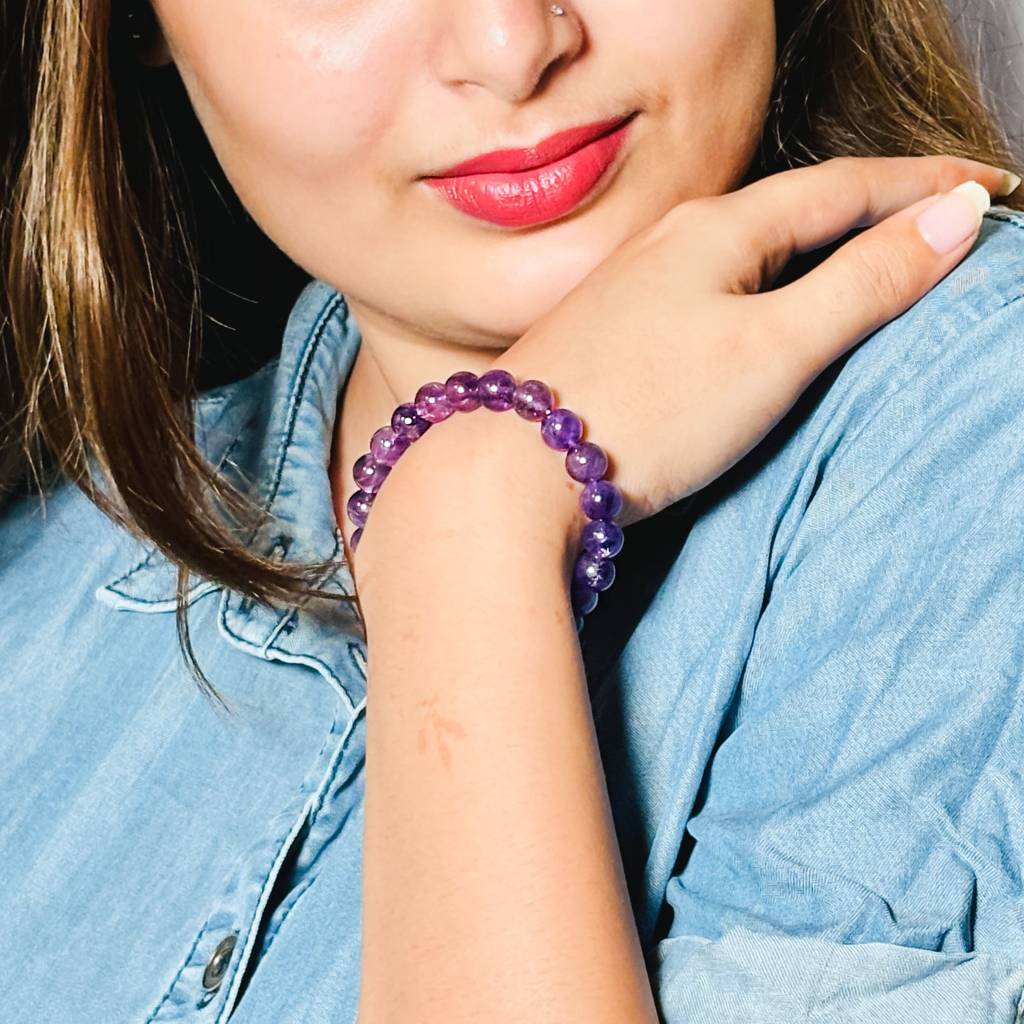 Natural Amethyst Bracelet : IS-BR-ST-1139