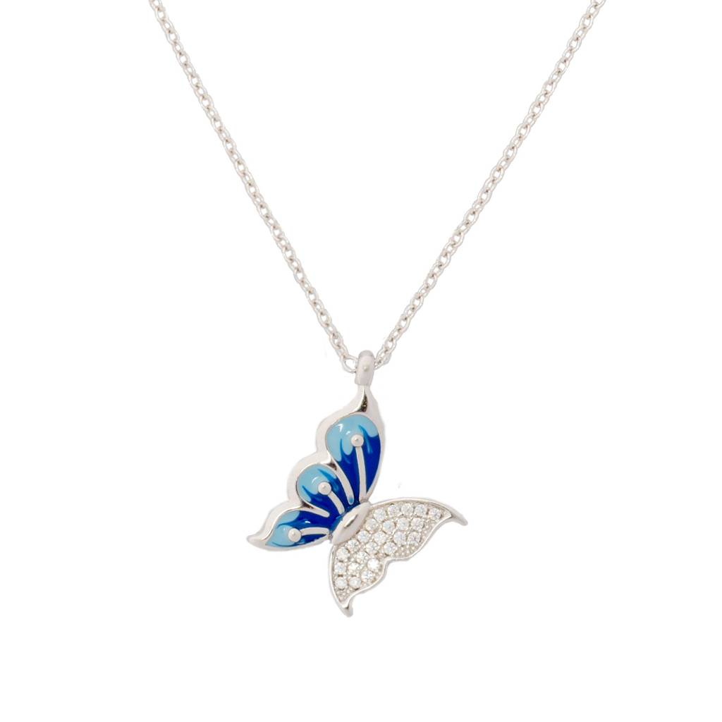925 Silver Butterfly Necklace : HP-NK-PSS-04