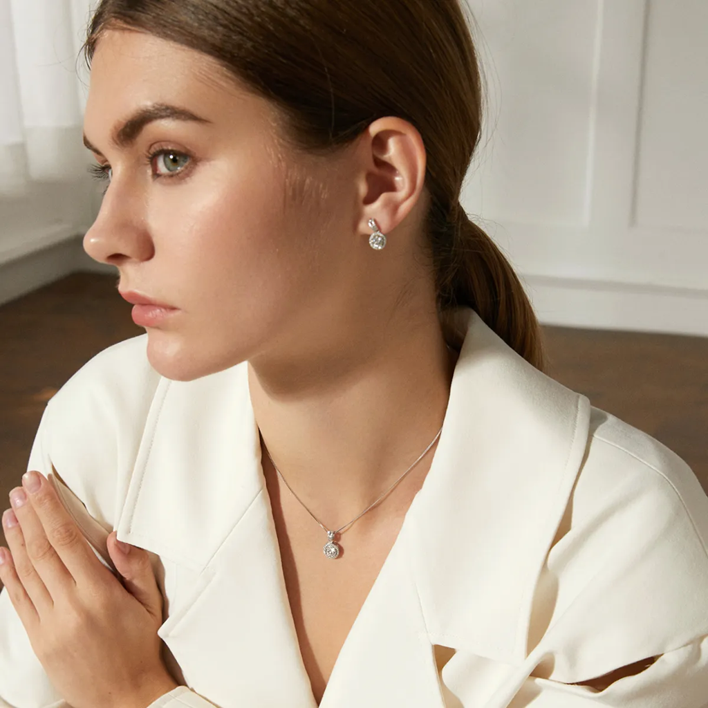 1 Ct Shimmer & Shine Silver Moissanite Pendant : ShimmerShine_1ct_MSN032