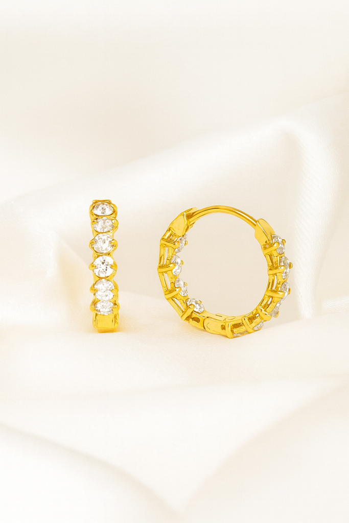 Auri Hoops Earrings - 18K Gold Plated : ERTTT079