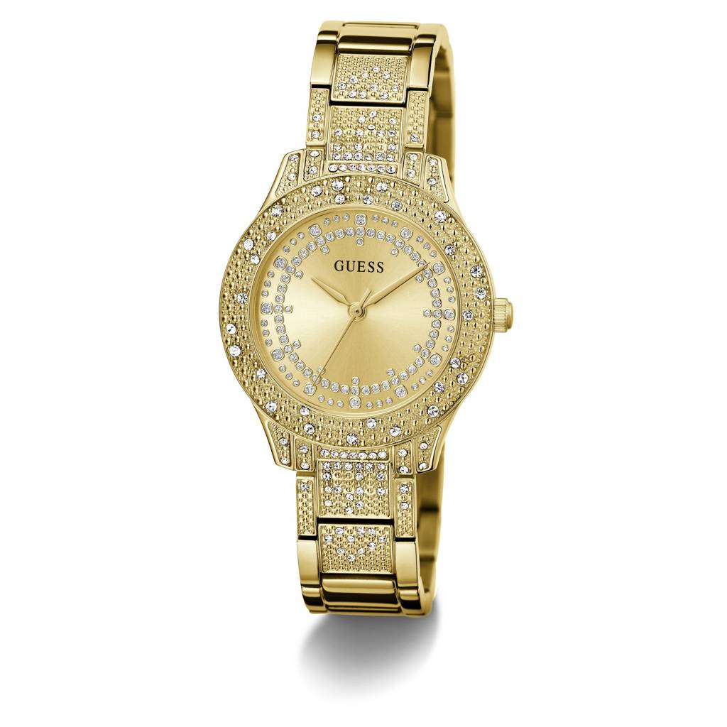 Guess Round 36Mm Gold Dial Analog Women Watch - Gw0746L2 : GW0746L2