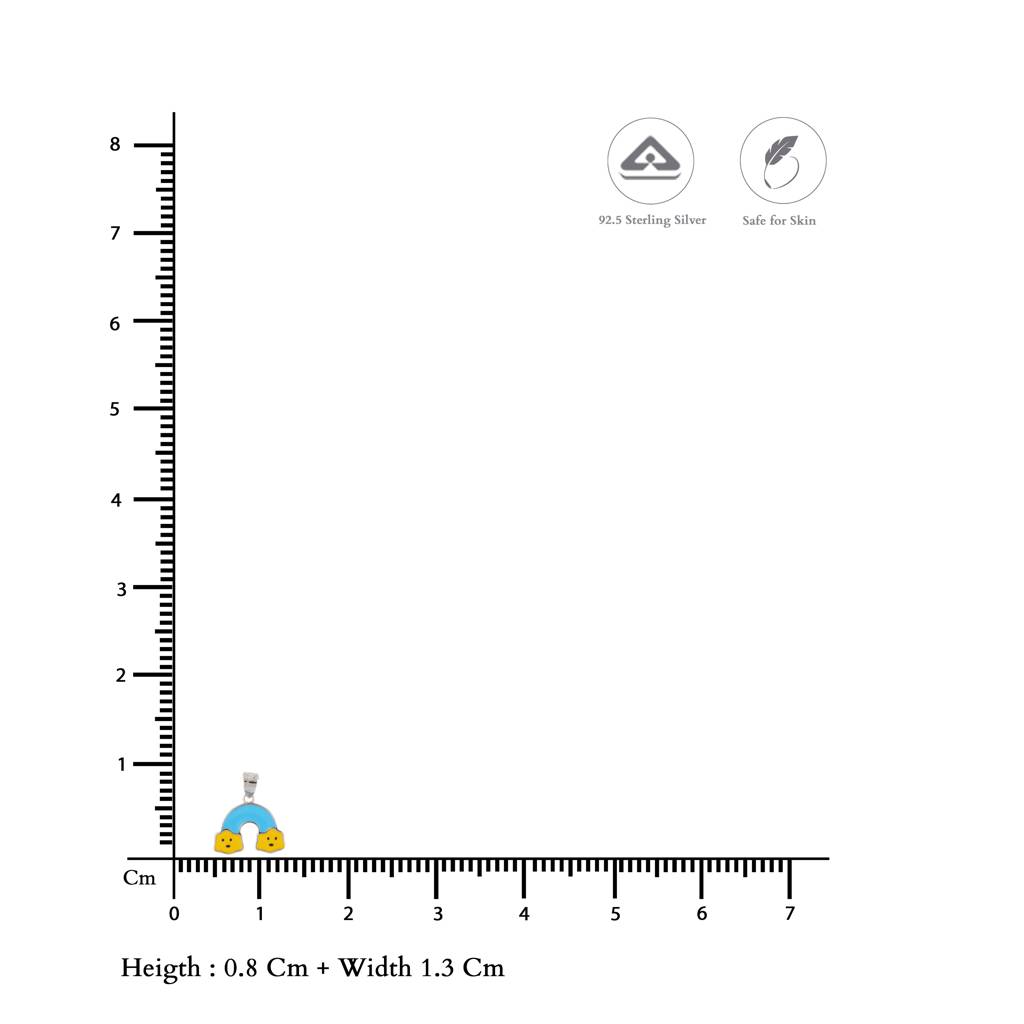 Magic Rainbow 925 Silver Kids Chain Pendent(3+ Years) : KP-172