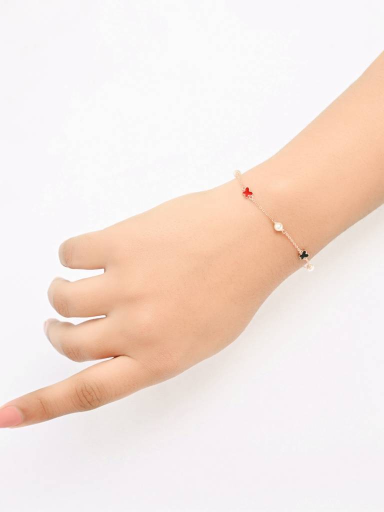 Pearl Clover Chain Bracelet : IALB3222