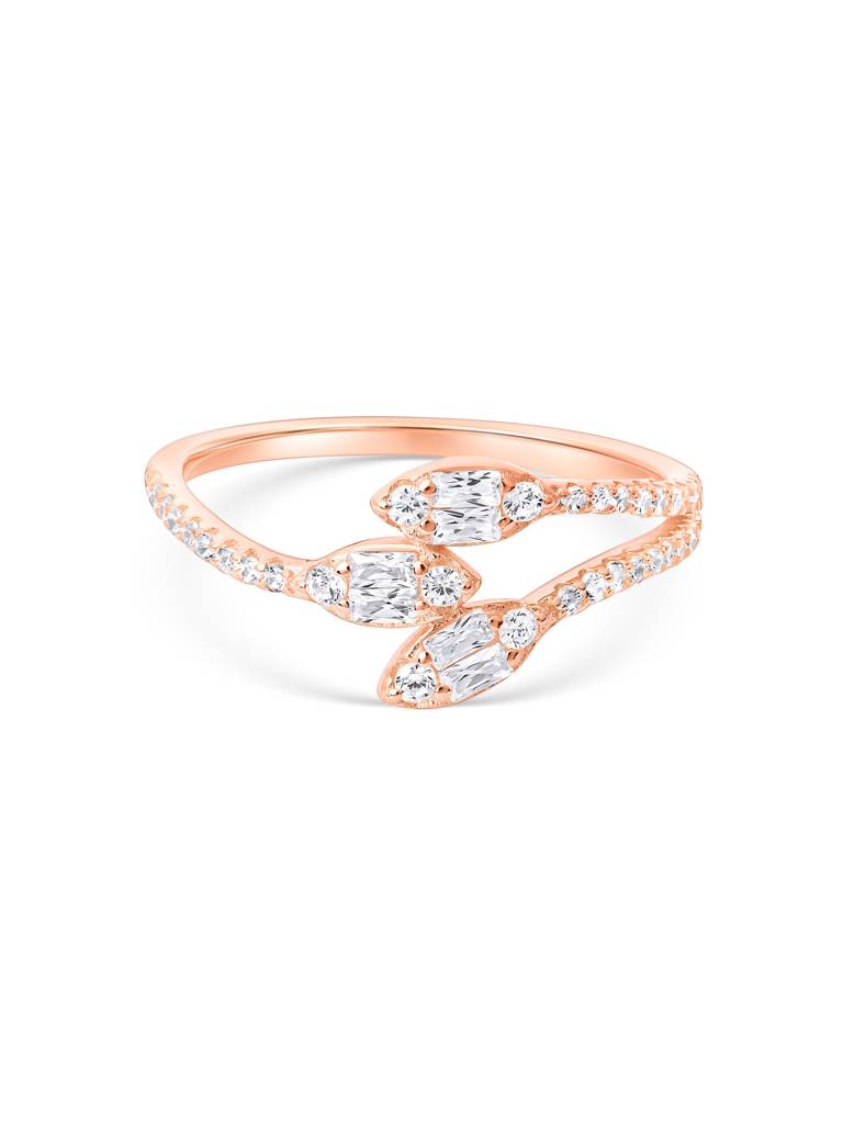 Marquise Leaf Trio Split Ring : MGLR2426
