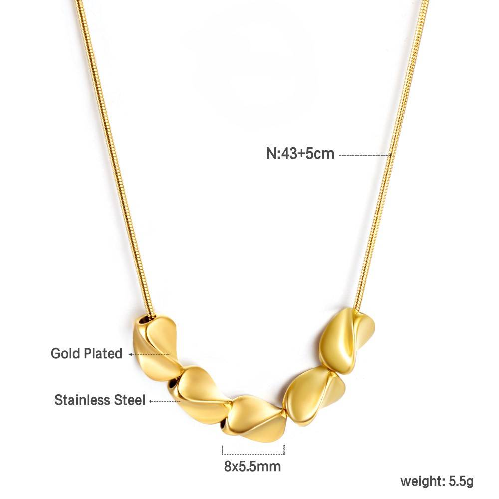 Majestic Twine Gold Necklace : MajesticTwineGoldNecklace-AS-NK-CG-02