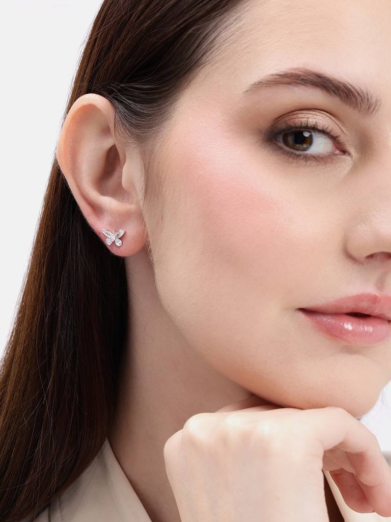 Silver Dreamy Wings Earrings : WER00096