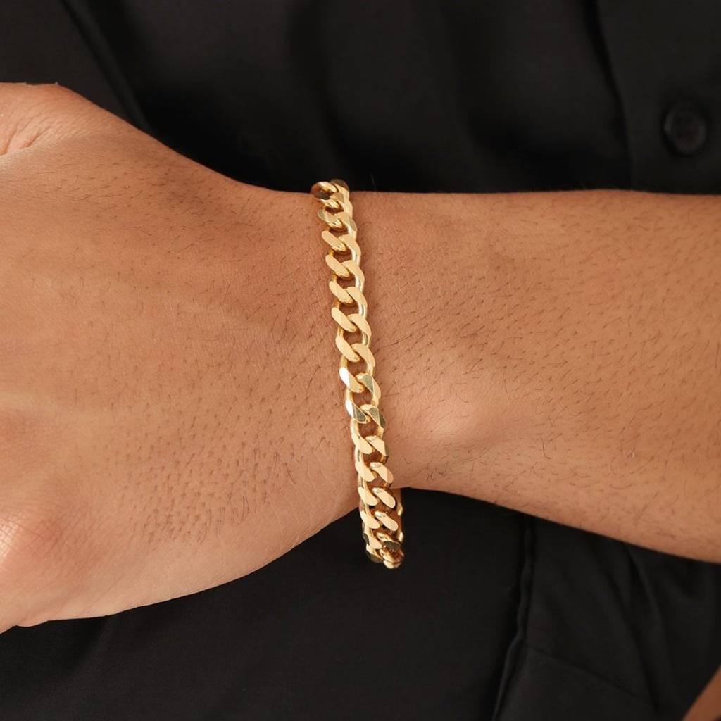 Bold 925 Sterling Silver Men'S Linked Chain Bracelet : BR-80301-G