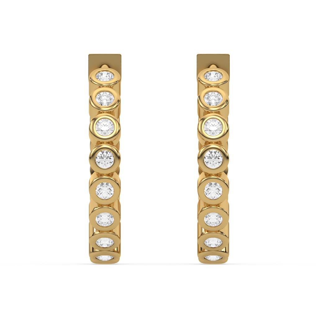 0.35Ct Lab Grown Diamond Earring In 18Kt Gold Vermeil : LLER0096