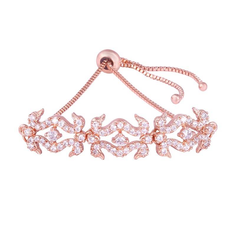 Glam Cz Peacock Bracelet Adjustable Bracelet | Festive & Party Wear : AD-175-RGWEBR