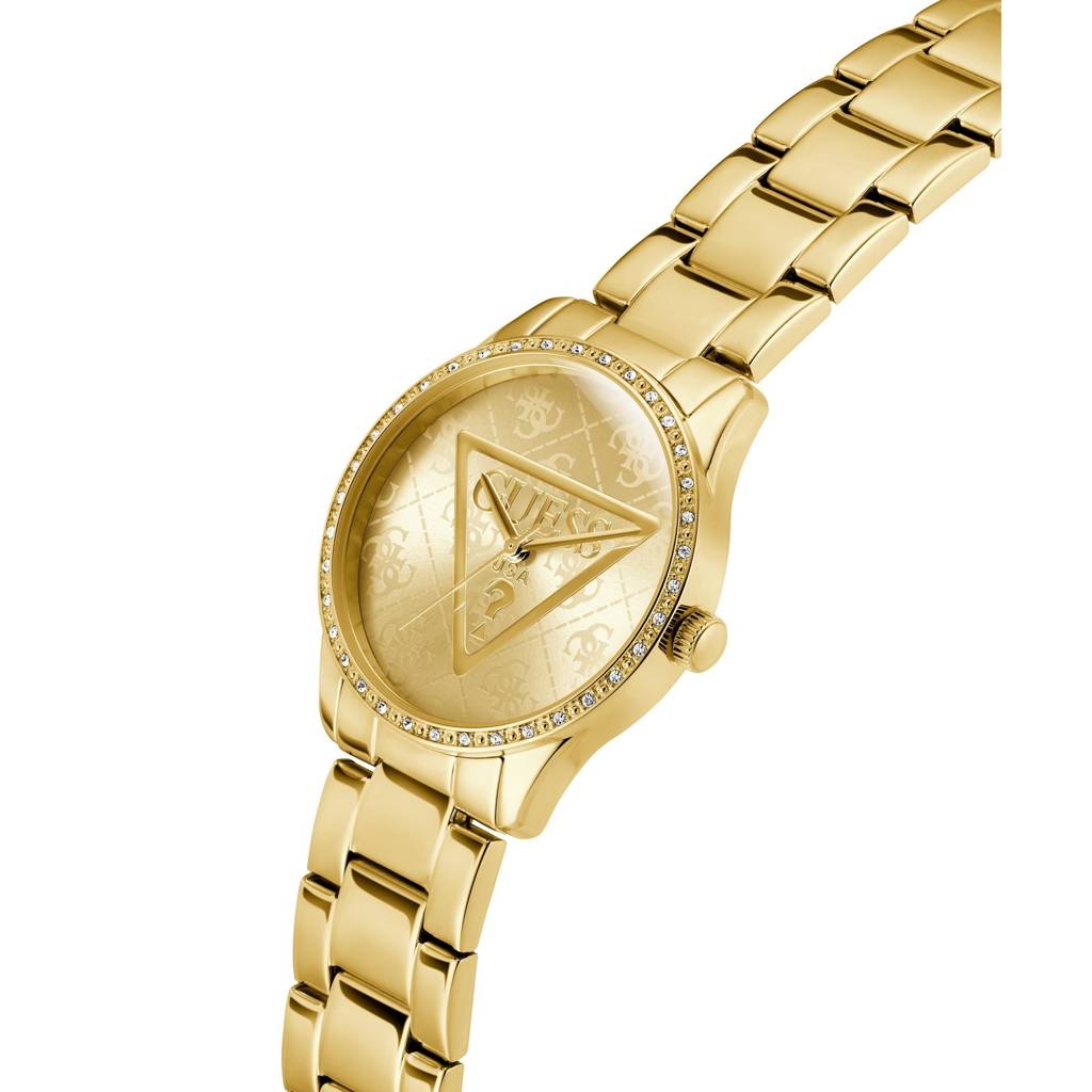 Guess Round 36Mm Champagne Dial Analog Women Watch - Gw0987L2 : GW0987L2