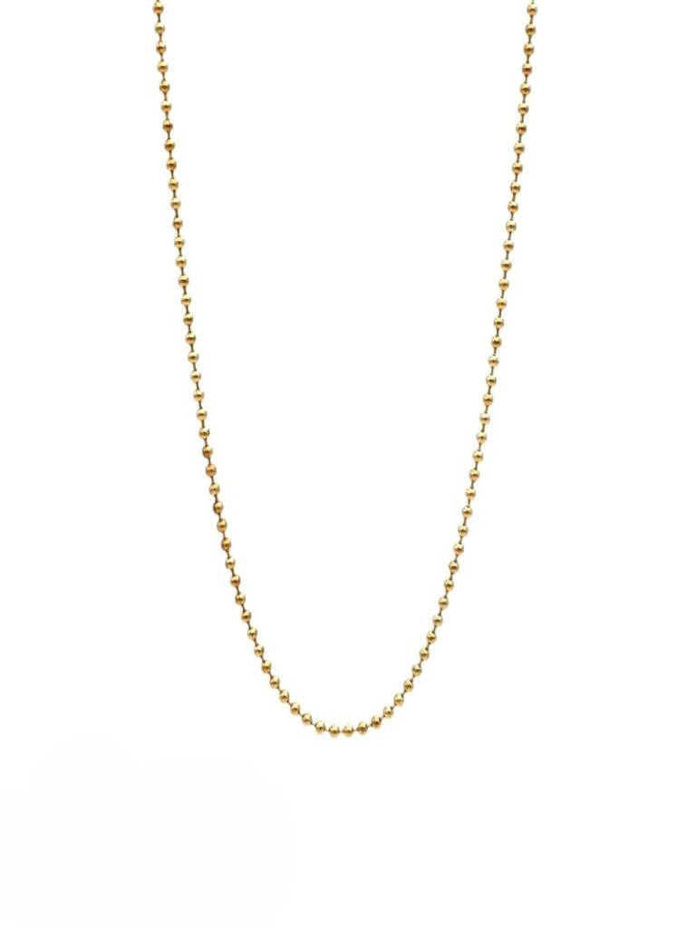 Round Chain Necklace 18K Gold Plated Anti-Tarnish Waterproof : AFC0725N61G