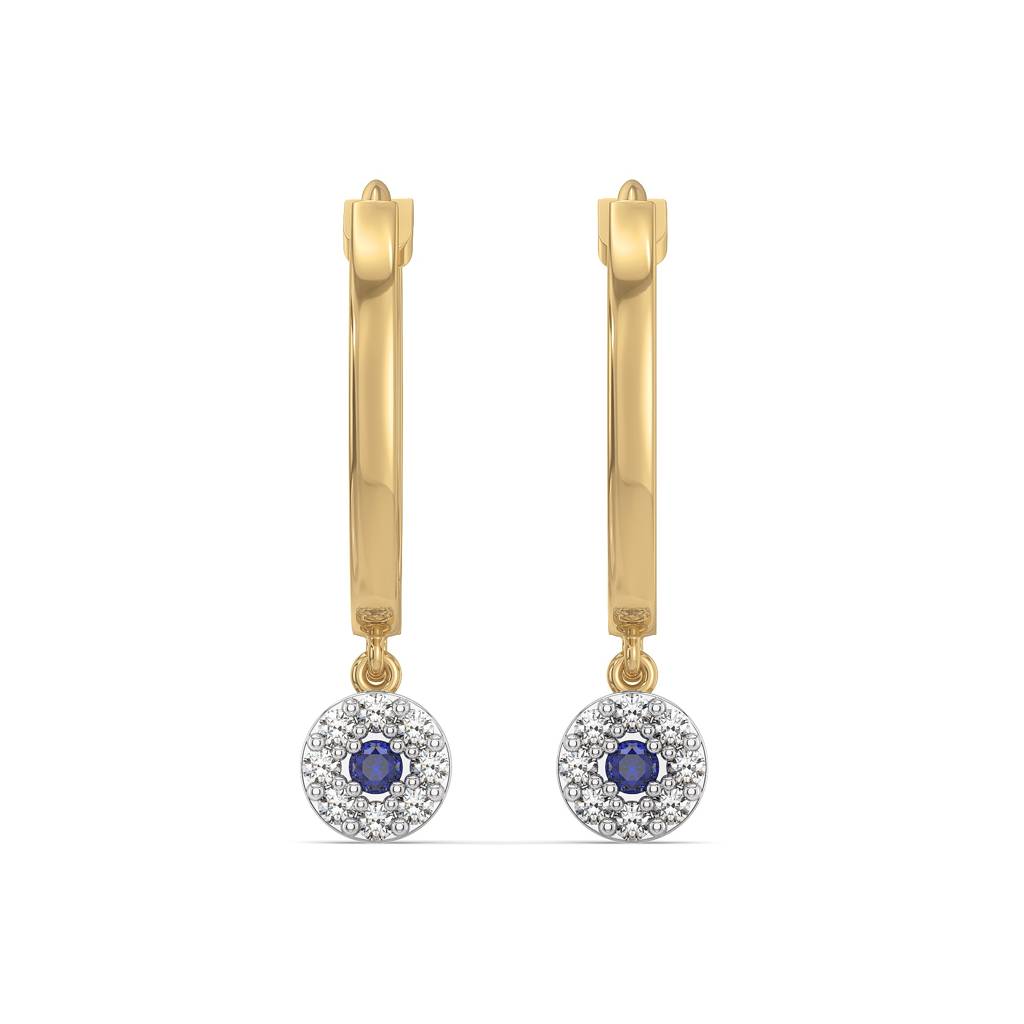 0.22Ct Lab Grown Diamond Earring In 18Kt Gold Vermeil : LLER0110