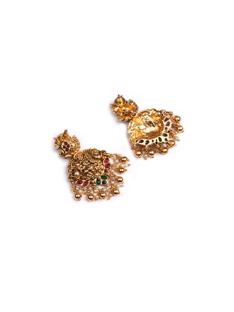 Gold Plated Stone Studded Designer Choker Setâ : CH17GOLDEN