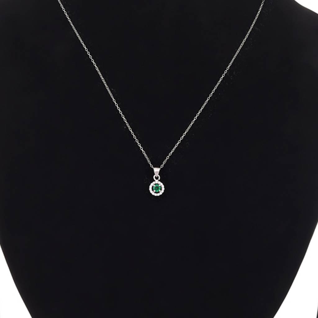 Iski Uski 925 Sterling Silver Evara Emerald Pendant