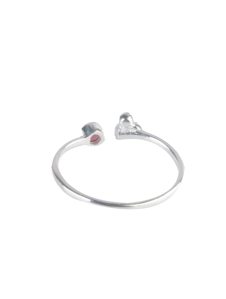 925 Sterling Silver Ruby Ring For Women Handmade Gemstone Ring Adjustable Statement Jewelry Birthday Gift : FU-1067