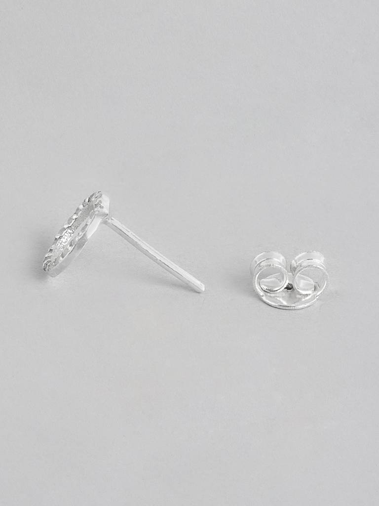 92.5 Silver Zircon Ring Stud Earrings : 92.5 Silver Zircon Ring Stud Earrings : 92.5 Silver Zircon Ring Stud Earrings : 