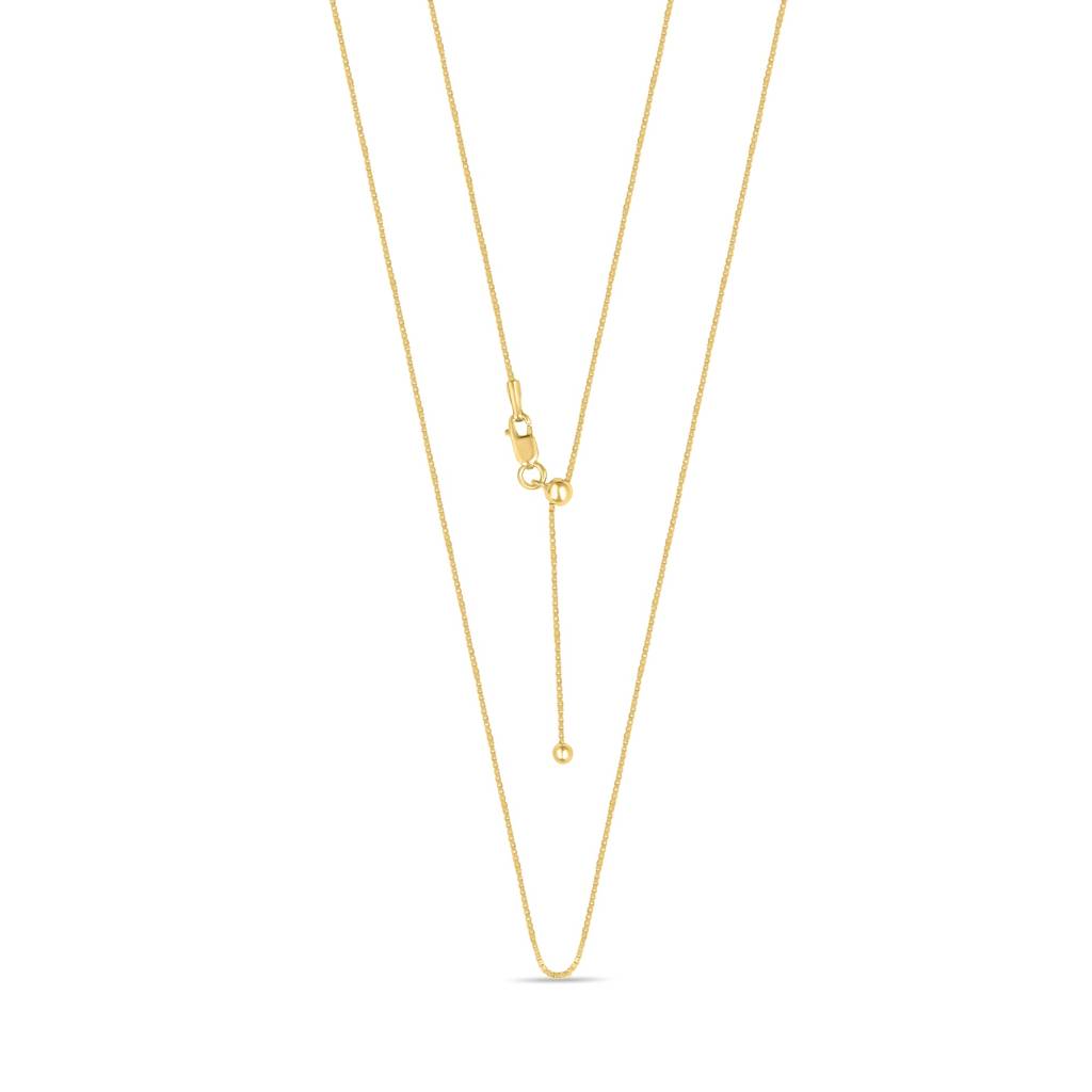 Sleek Gold Plated 925 Sterling Silver Box Chain Sliding Waist Chain : WC-10011-G-36-INCH