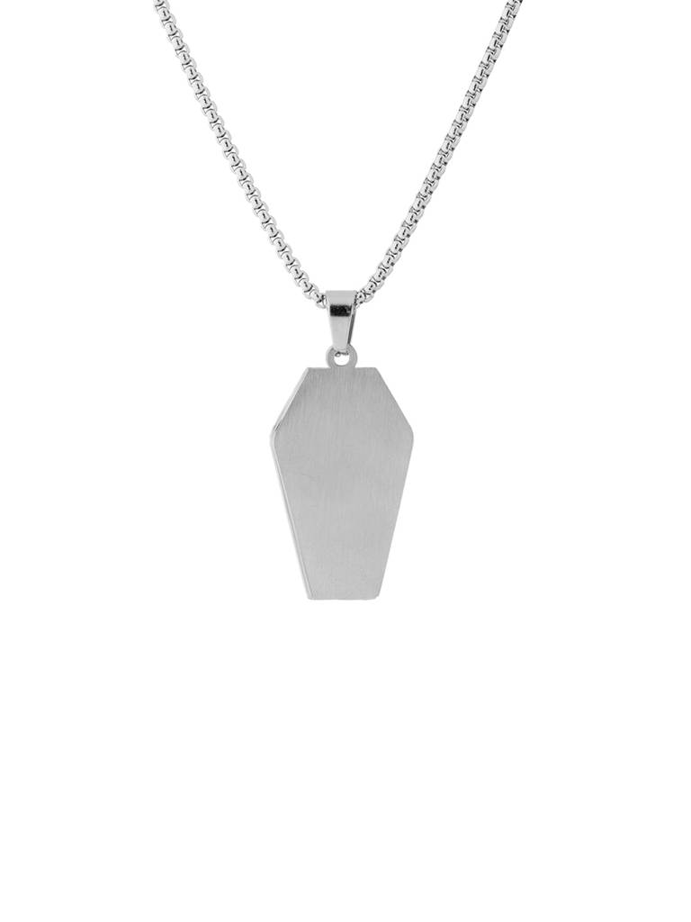 Signature Shadow Crest Silver Pendant Necklace For Men : 8905124576160