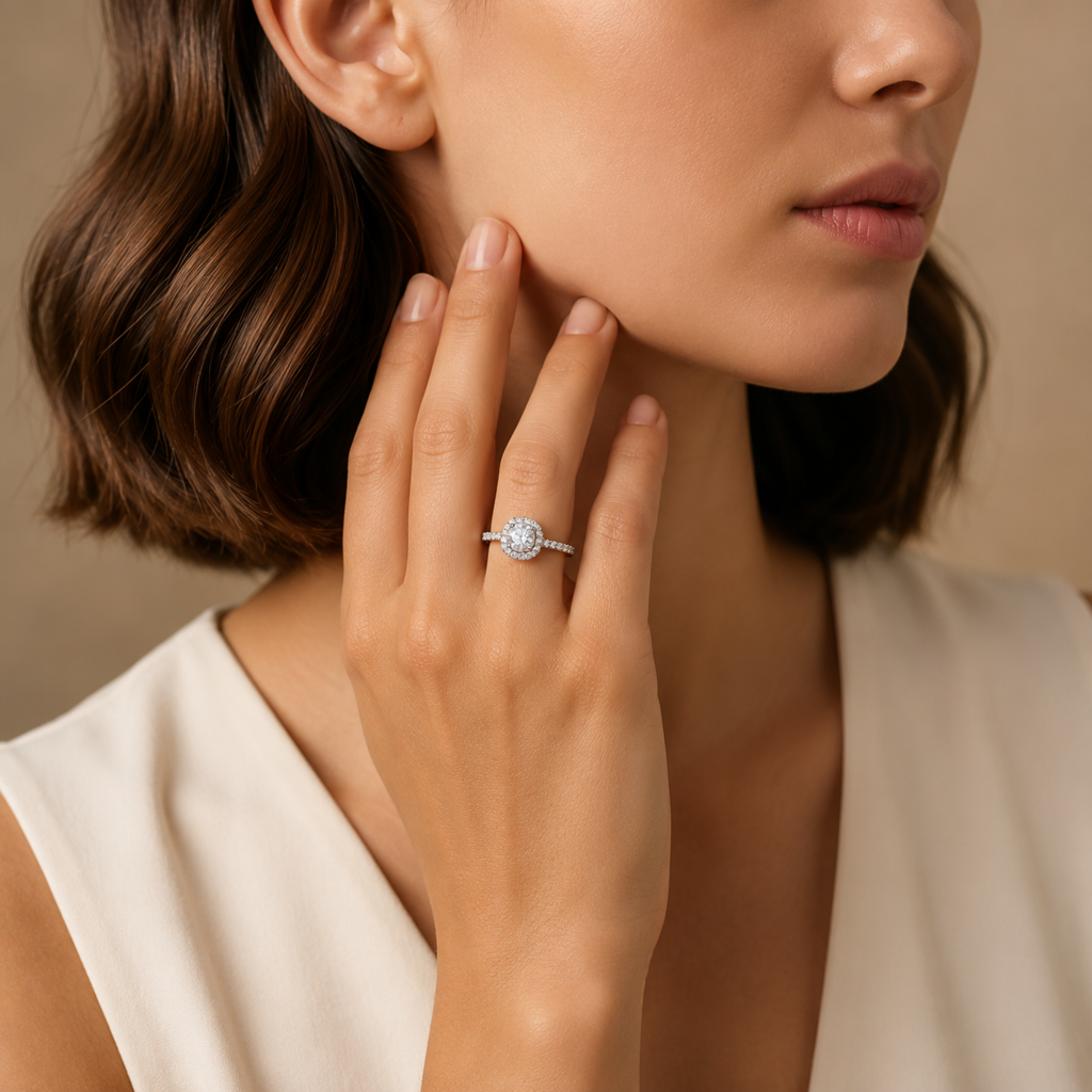 925 Silver Luxe Cushion Adjustable Ring : LR23330