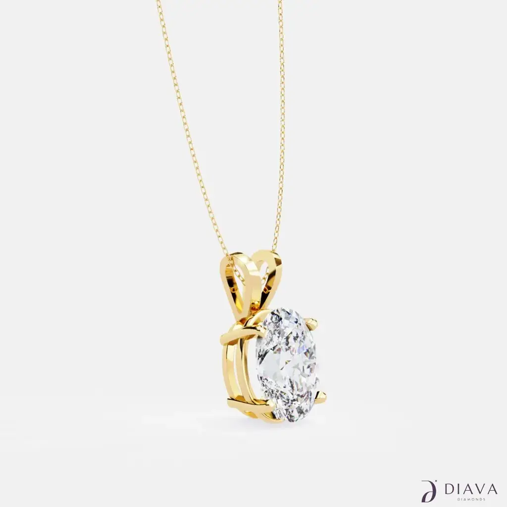 Classic Oval Solitaire Pendant : ClassicOvalSolitairePendant