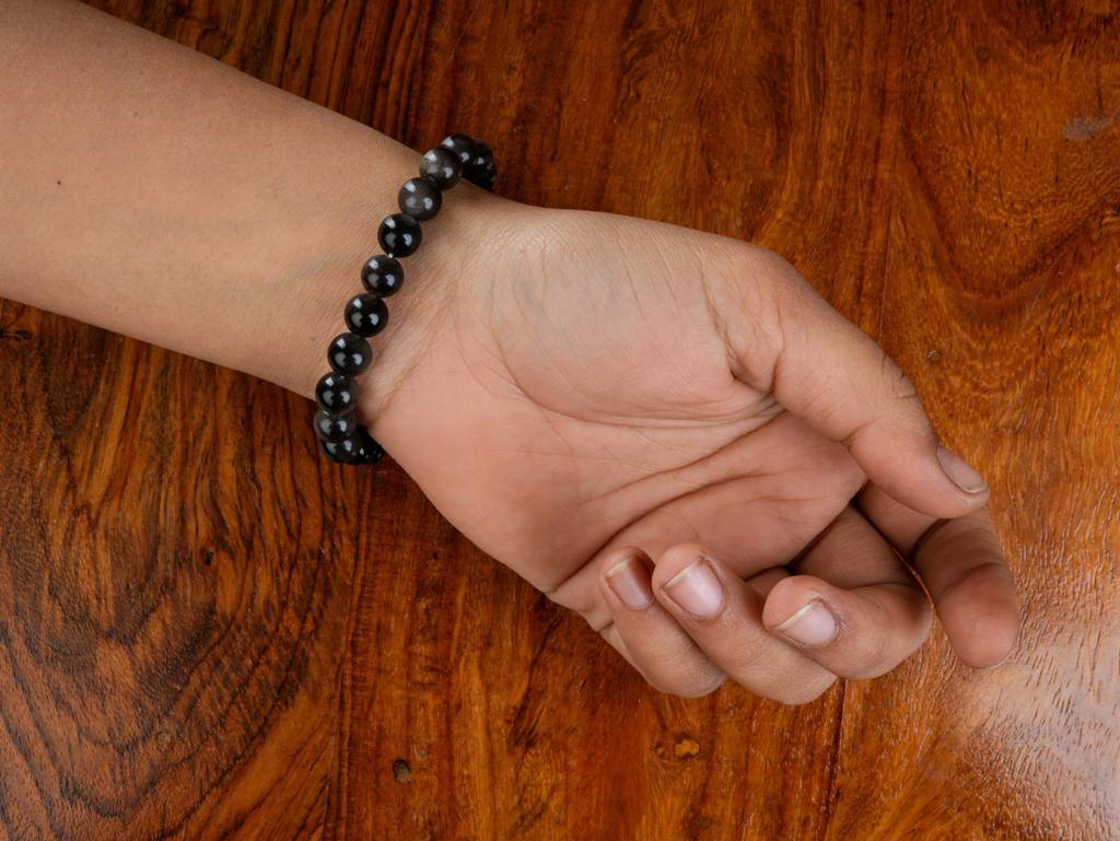 Black Obsidian Bracelet For Balance And Calm : IVB06