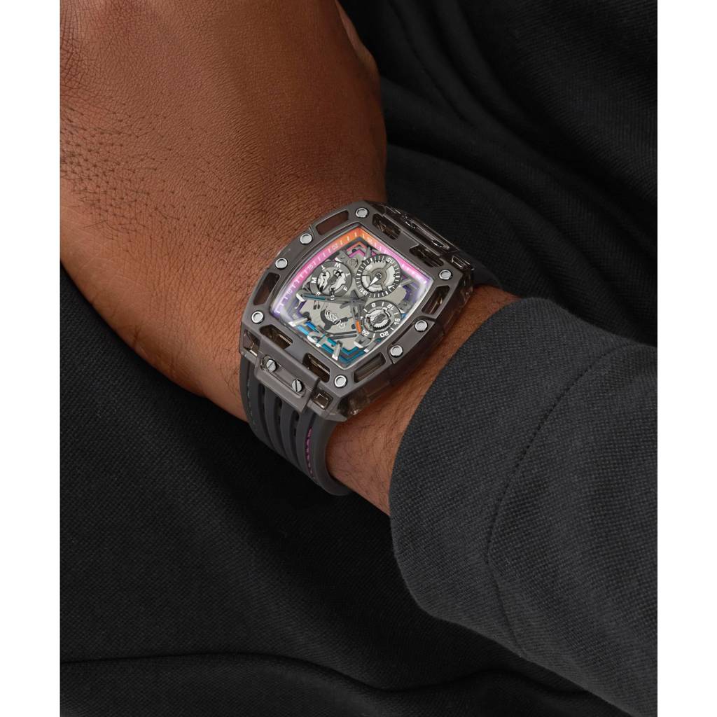 Guess Rectangle 42Mm Black Dial Analog Men Watch - Gw0499G14 | Guess ...