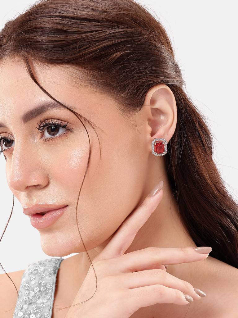 Celeste Ruby Stud Earrings : YI24A0638E