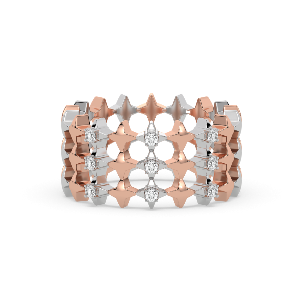 Cosmic Band - Lab Diamond Cocktail Ring : LLRG0137