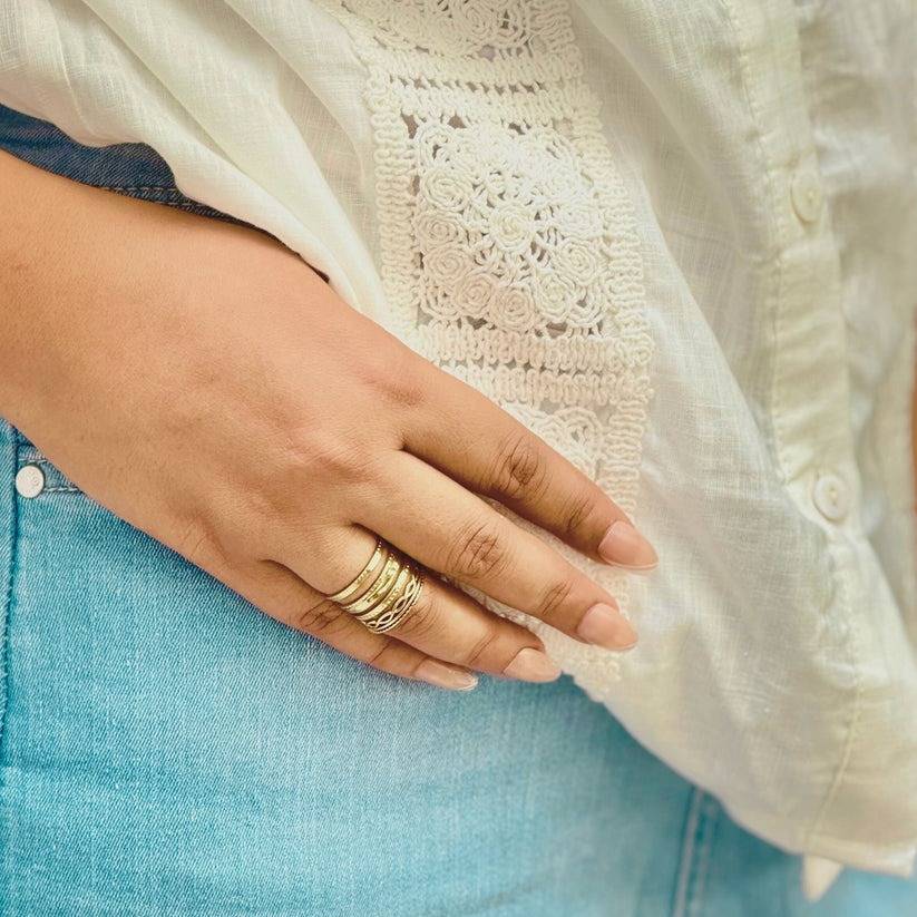 Multi Layer Designer Ring : RG_SS_Multilyr_gld