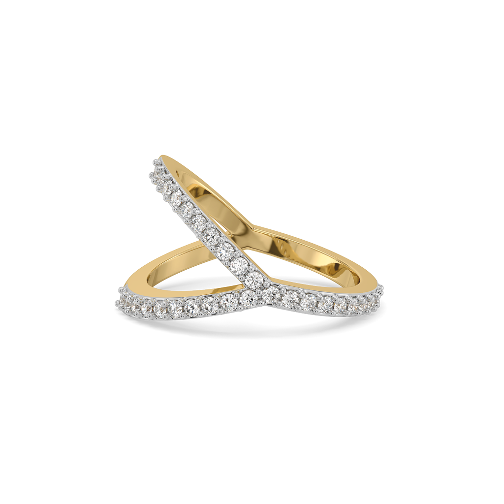 Luxe Interlock - Lab Diamond Cocktail Ring : LLRG0105