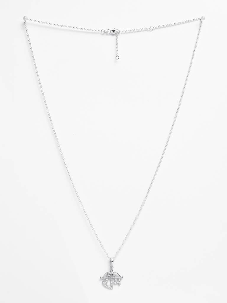 925 Silver Platinum Plated Swiss Zircon Shri Ram Men Pendant Necklace With Chain Gift For Men & Boys : CSMNP14