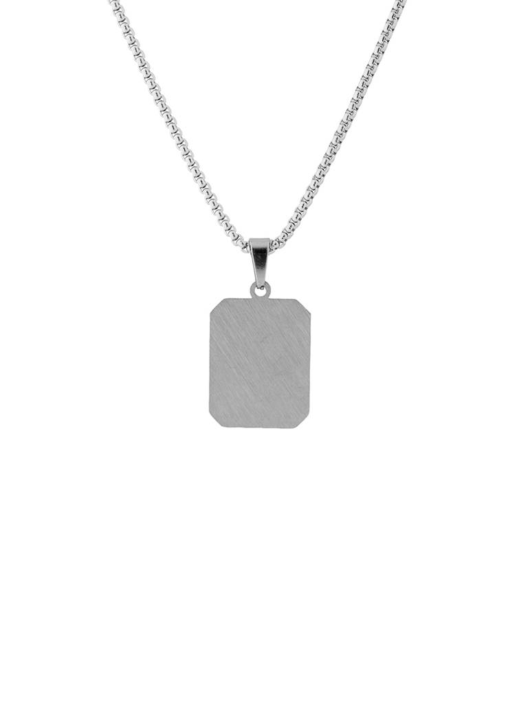 Signature Noir Loop Silver Pendant Necklace For Men : 8905124576146