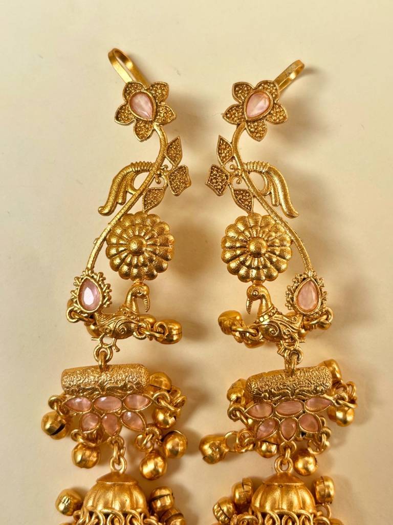 Kashmiri Drop Earrings Jhumkas : VI26EROX100363
